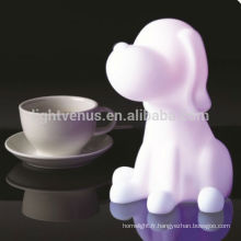 Chien en forme d’animale veilleuse pour enfants table nuit lampe couleur changeante décoration chambre à coucher